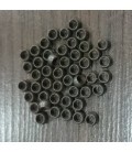 Nano ringi z silikonem - ciemny brąz - 100 sztuk