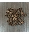 Nano ringi z silikonem - brąz - 100 sztuk
