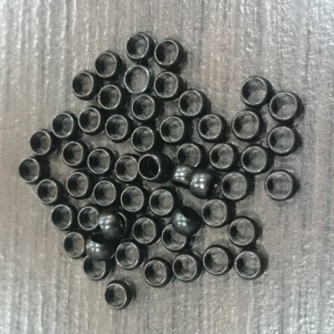 Nano ringi z silikonem - czarne - 100 sztuk