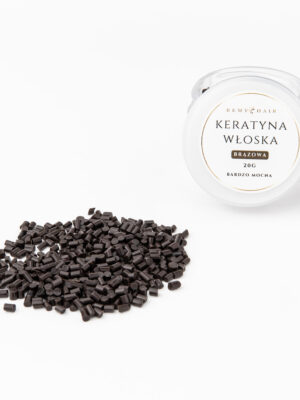 Keratyna włoska w granulkach - brązowa - 20g - bardzo mocna