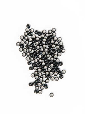 Nano ringi z silikonem - czarne - 100 sztuk