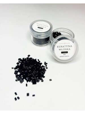 Keratyna włoska w granulkach - czarna - 20g - bardzo mocna