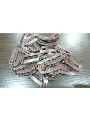 Klipsy do taśm - ciemny brąz - M