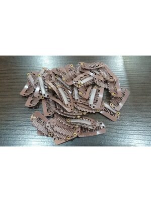 Klipsy do taśm - jasny brąz - M