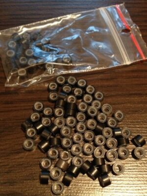 Ringi z silikonem - rozmiar M - czarne - 100 sztuk