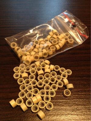 Ringi z silikonem - rozmiar M - jasny blond - 100 sztuk